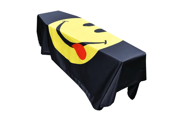 Feliz Cara Ácido Bandera Ataúd Drape - Rápido Despacho
