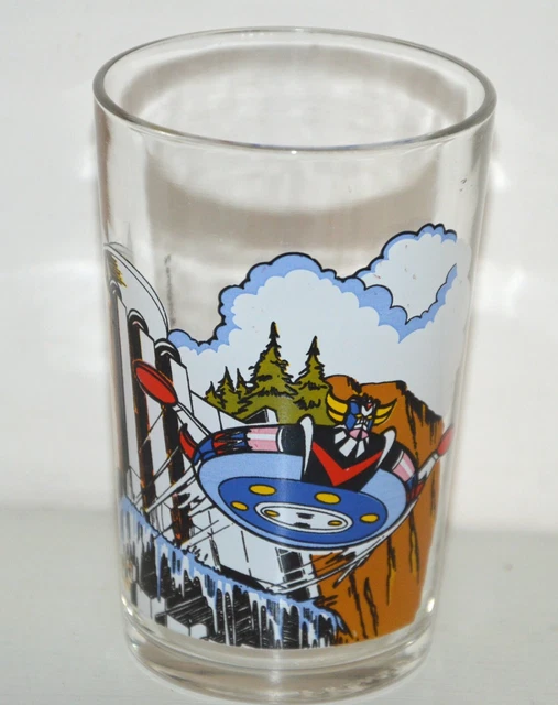 Ancien verre moutarde GOLDORAK dessin animé vintage AMORA An - 16,99