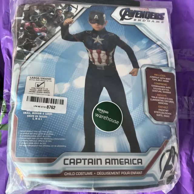 Rubie's Official Marvel Avengers Endgame Captian America Classic Childs 8-10yrs