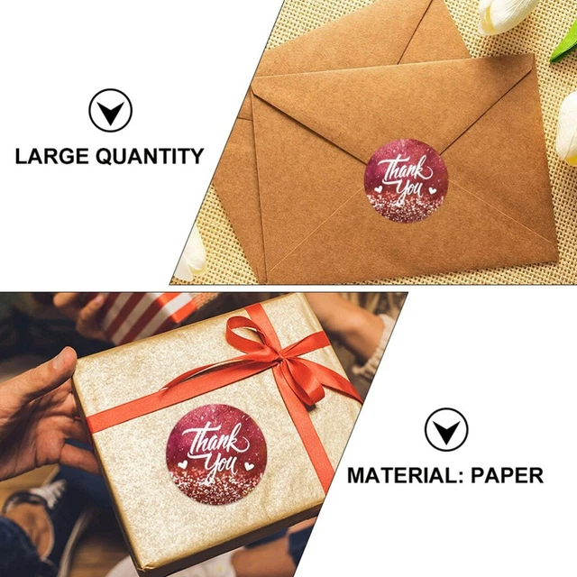 Präsentieren Geschenk Aufkleber Danke Kreis Etiketten Abdichtung Paster 9