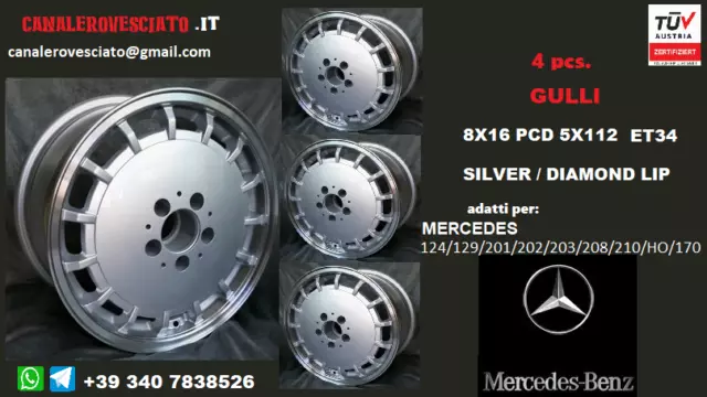 Felgen Gulli 8j 16 Zoll 5x112 Mercedes 124 129 201 202 203 208 210 170 Felgen