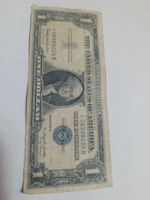 1957 A star note Blue Seal silver certificate