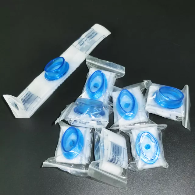 50 Pcs CPR Face Mask Oval Mouthpiece One Way Valve First Aid Training/Rescue New