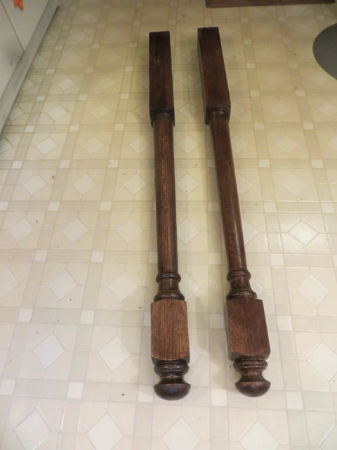 Vintage Decorative Oak Newel Post Hardwood 4Ft Staircase P/U Only