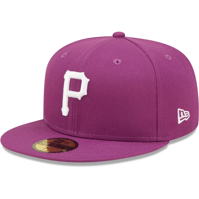 Men's New Era Grape Pittsburgh Pirates Logo 59FIFTY Fitted Hat