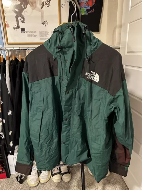 Rare Vintage THE NORTH FACE Spell Out Full Zip Hooded Mountain Jacket 90s TNF