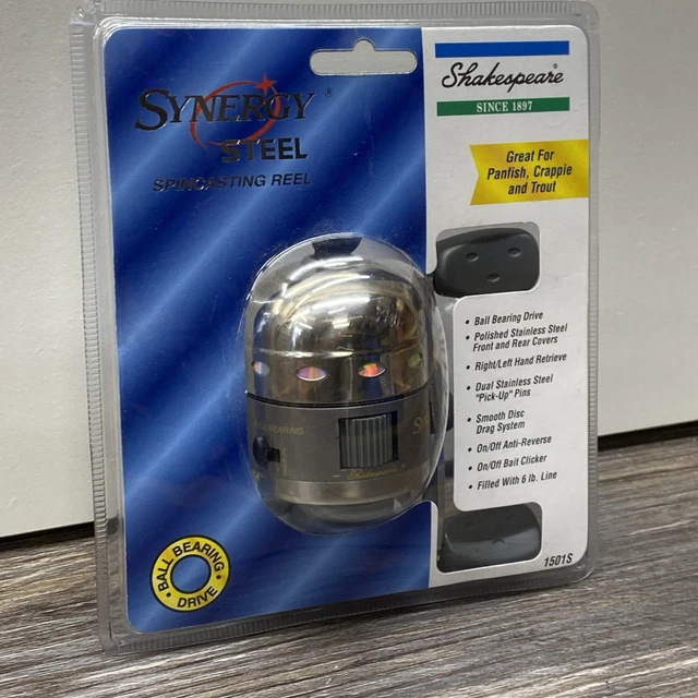SHAKESPEARE SPINCAST REEL Synergy Steel Ball Bearing Drive 1501S