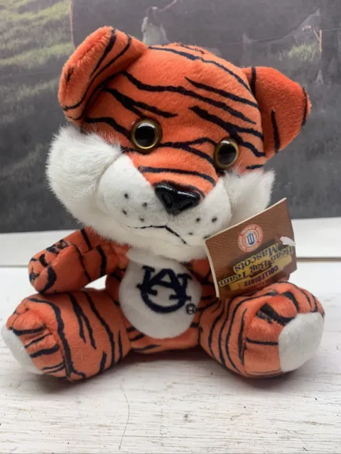 Auburn University "AUBIE" the Tiger Bean Bag Team Mascots Sits 5 3/4" Tall w Tag