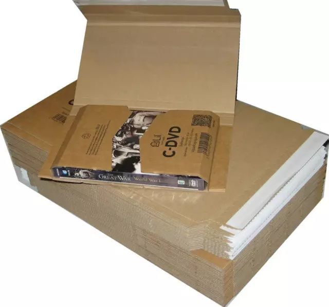 200 Strong Fluted C-DVD Bukwrap Mailer Envelope  20 x 14cm - +24h Del - CHEAP