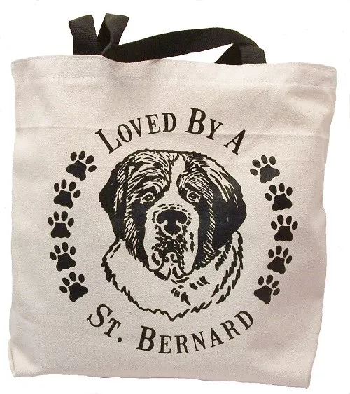 Loved By A St. Bernard Tote Bag New  MADE IN USA
