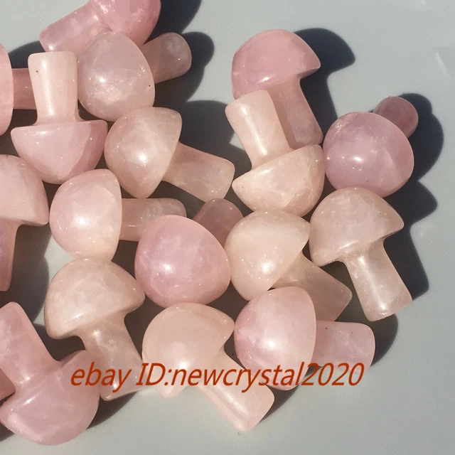 TOP! Natural Quartz Crystal Mushroom Carved crystal Massage wand healing Gift