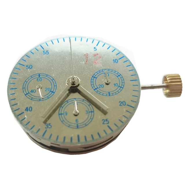 27 jewel 30mm chronograph automatic watch movement replacement for eta