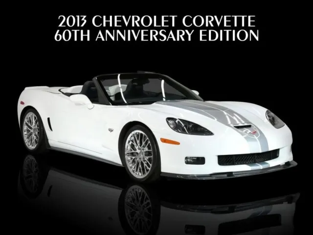 2013 Chevrolet Corvette NEW METAL SIGN: 60th Anniversary Edition in White