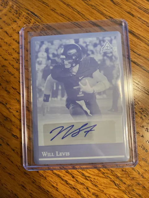 2021 Leaf Memories Will Levis Black Plate Rookie AUTO 1/1