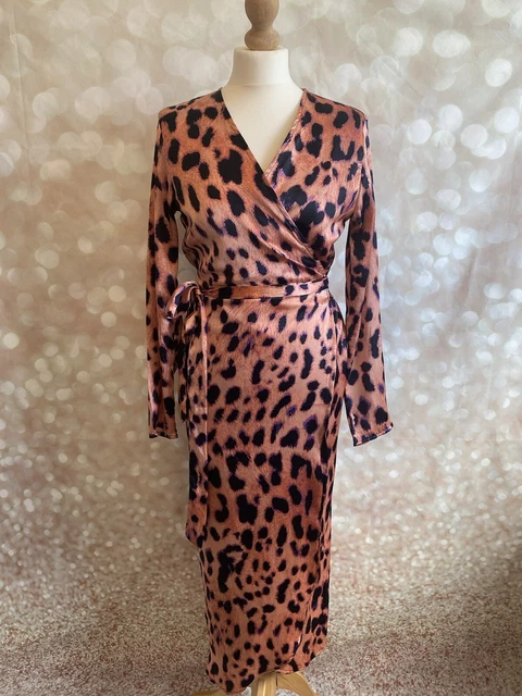Green leopard online print dress silkfred
