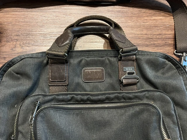 TUMI Alpha Bravo Yuma Anthracite Messenger Briefcase Shoulder Strap Bag 16”x13” 2