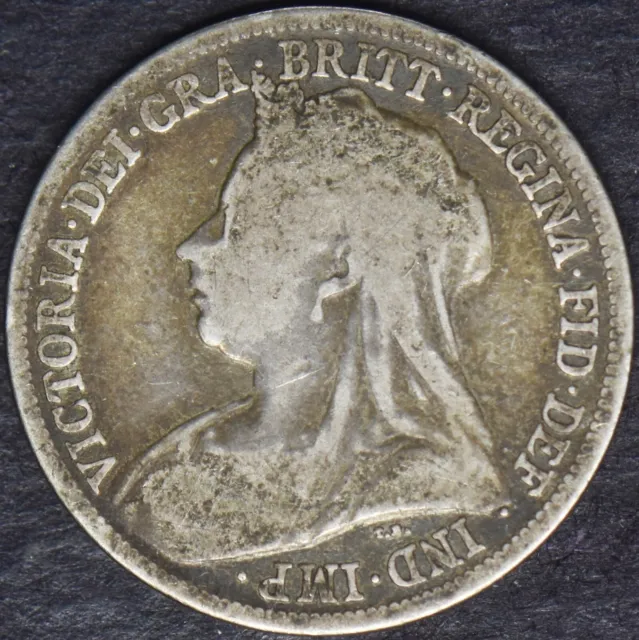 1896 Great Britain Silver 1 Shilling - Queen Victoria Old Head - ✪COINGIANTS✪