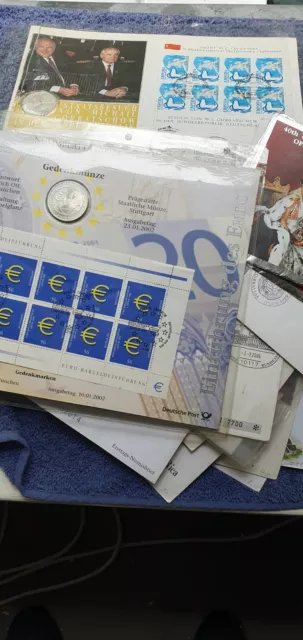 Numisblatt-Brief-mit münzen 21 stk.