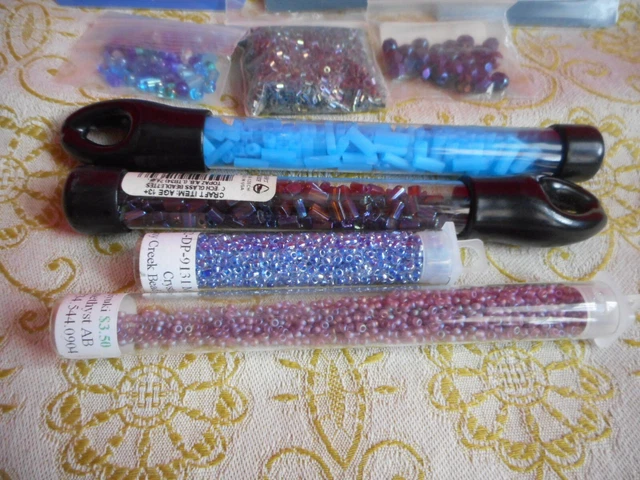 Lot vintage PERLES DE VERRE EUROPÉENNES ET TCHÈQUES DARICE 10 PKG perles et artisanat 3