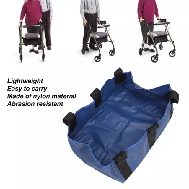 Rollator Bag Storage Hook And Loop Portable Nylon Under Seat Wheelchair Bask Gfl