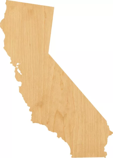 California Laser Cut Out Wood Shape Craft Supply - Woodcraft Cutout