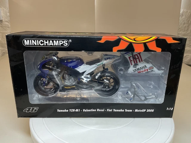 Miniature Minichamps 1/12 – Yamaha YZR-M1 MotoGP 2008 – Signée James Toseland