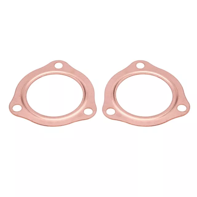 2pcs 2.5inch Copper Header Exhaust Collector Gaskets Reusable For BBC 302
