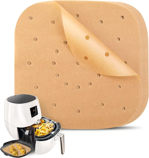 AKlamater 120Pcs Air Fryer Parchment Paper Air Fryer Paper Liner 8.5 Inch Square