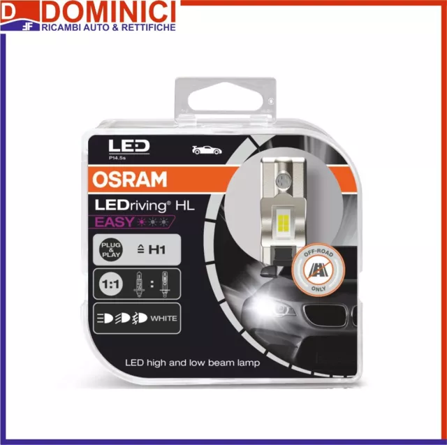OSRAM KIT LAMPADINE LEDriving HL EASY H1 P14.5S 12V/9W 64150DWESY