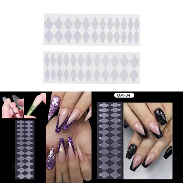 Adesivi Per Unghie French Manicure Nail Form Dual Sticker Per Stencil Tool