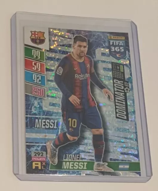 Carte Card Carta DOMINATOR Lionel MESSI Barcelona PANINI ADRENALYN FIFA 365 2022