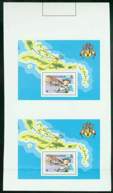 Turks & Caicos Is. 1978 Wright Bros. $1 SS proof PAIR-2