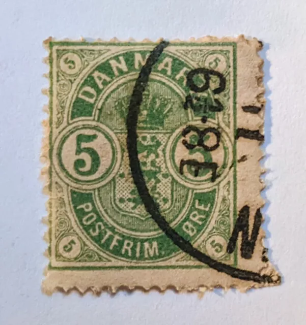 Denmark. Scott's # 35, Used *.  sal's stamp store.
