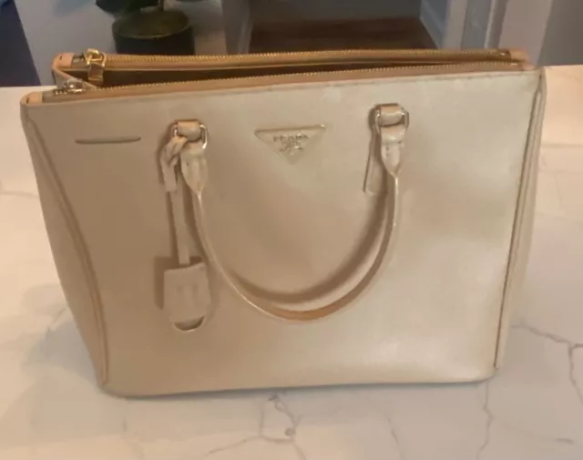 Prada Galleria Medium Saffiano Leather Tote, Dark Tan