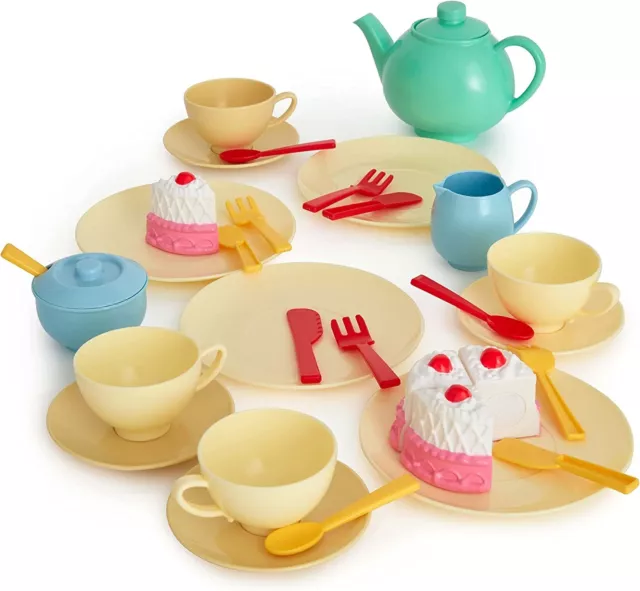 Kids Children's 36 Piece Tea Set Plates Cup Cooking Role Play Toy Christmas Gift