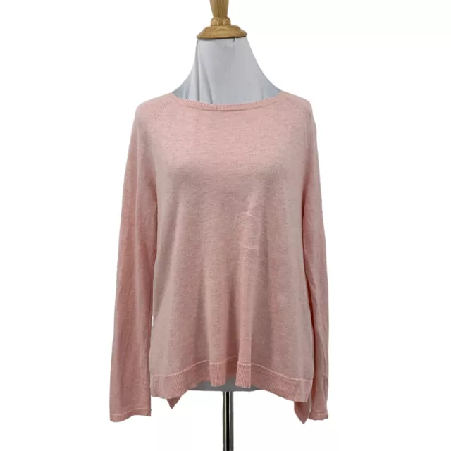 Eileen Fisher Sweater Womens XXS 2XS Dusty Peach Organic Cotton Silk Blend Top