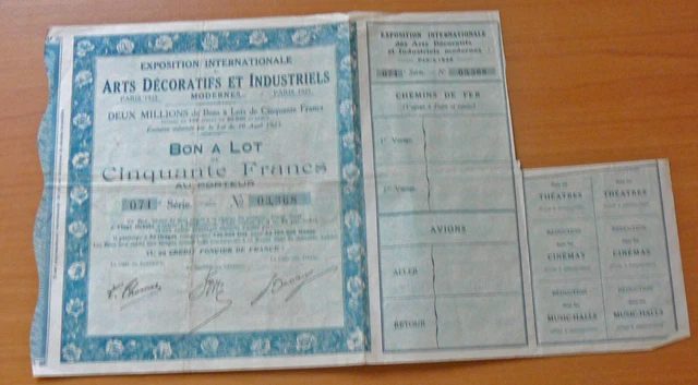 Action , Bon A Lot Arts Decoratifs Et Industriels 1925