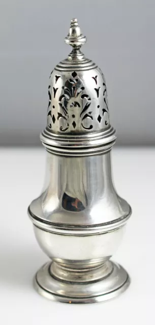 Antico Argento Sterling Massiccio Pepe Pentola Shaker Da Comyns Marchiato 1925