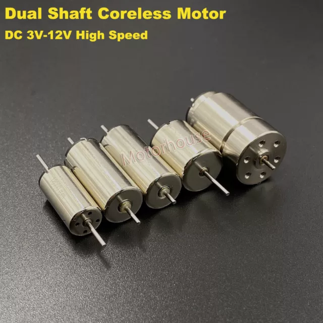 Micro Coreless Motor Dual 1mm Shaft DC 6V-12V High Speed HO Slot Car Rail Train