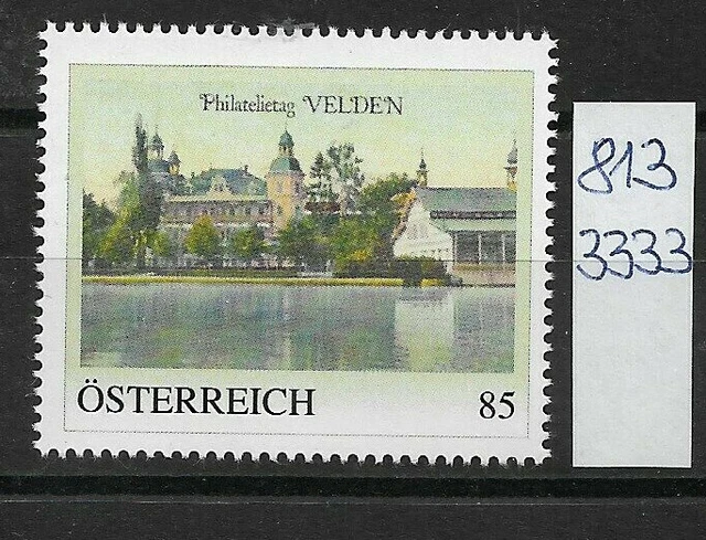 Österreich  personalisierte Marke Philatelietag VELDEN 8133333 **