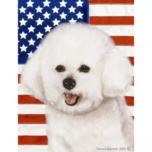 Patriotic (D2) Garden Flag - Bichon Frise 320371