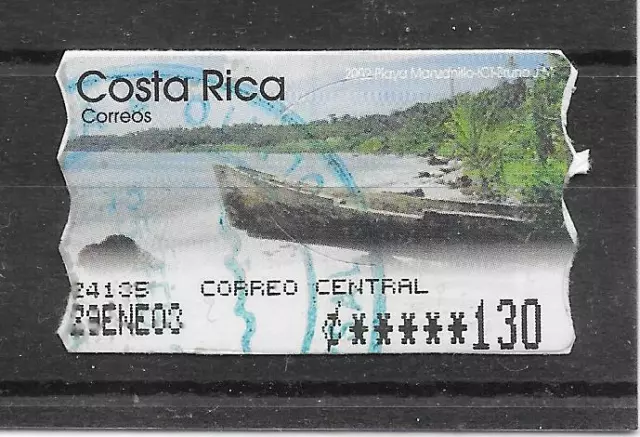 c570 COSTA RICA/ Boote MiNr ATM 2 o