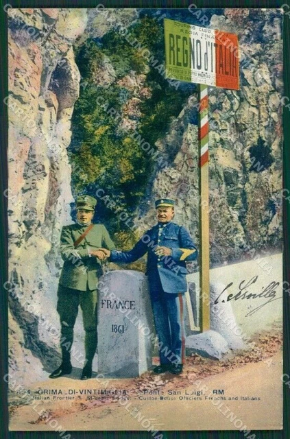 Imperia Ventimiglia Grimaldi Ponte San Luigi PIEGA cartolina KV5678