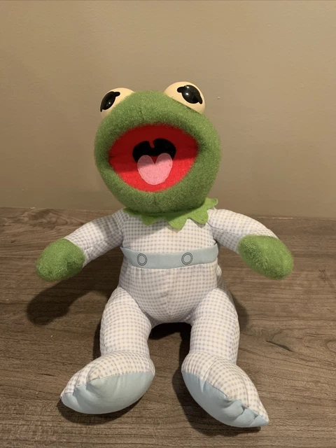 Vintage 1984 Muppet Babies Baby Kermit Frog Plush Hasbro  Jim Henson Pampers