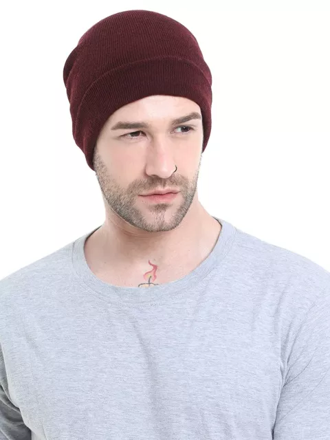 Puro Lana Invierno Unisex Gorra para Hombre Y Mujer Paquete De 1 (Tamaño Libre