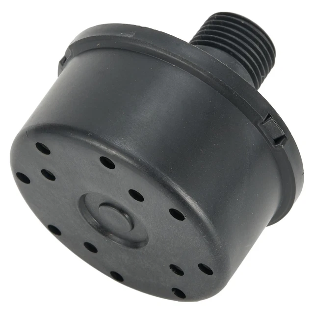 Uxcell 1″ PT Male Thread Air Compressor Intake Filter – Paper Cartridge, Black Plastic Housing For Single/Two-Stage Compressors