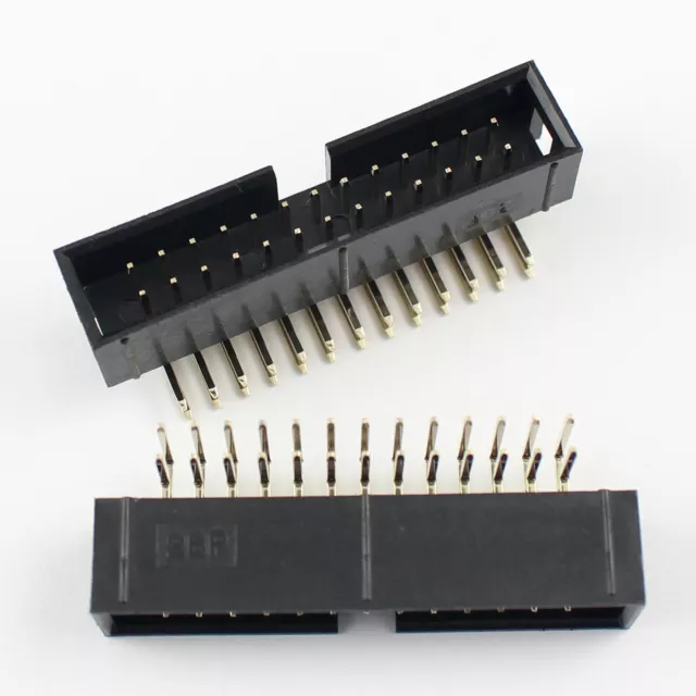 10Pcs 2.54mm 2x13 Pin 26 Pin Right Angle Male Shrouded IDC Box Header Connector