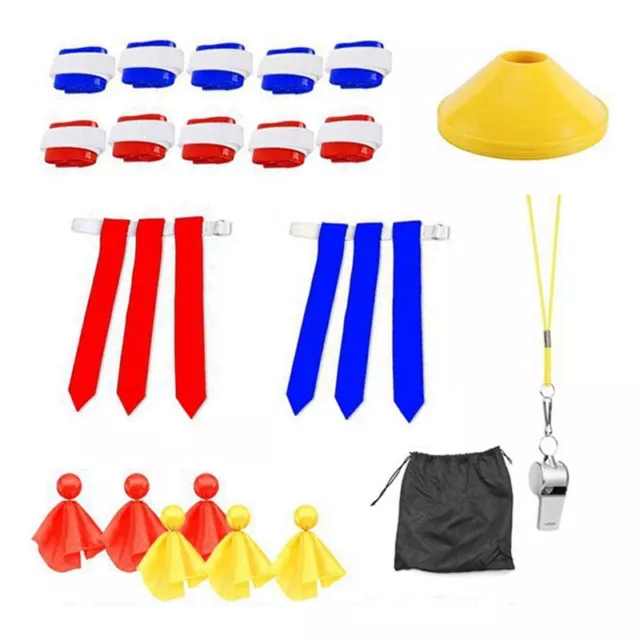 Flag Football Set,10Belts,30Flags,4Cones,6Penalty Tossing Flag,1 Whistles3627