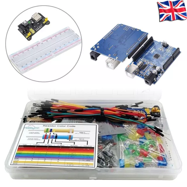 Basic Electronics Component Starter Kit with UNO R3 Board for Arduino Project UK