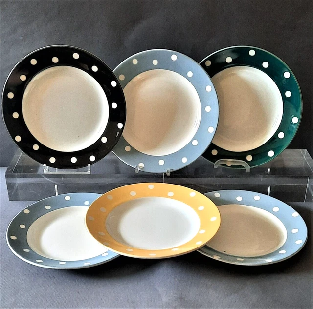 Ensemble Boch (Belgium) 6 assiettes Vintage 50'60'